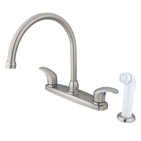 Kingston Brass Legacy 8" Centerset Kitchen Faucet, Brushed Nickel KB6798LL